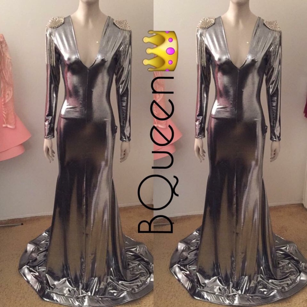 Liquid silver dress